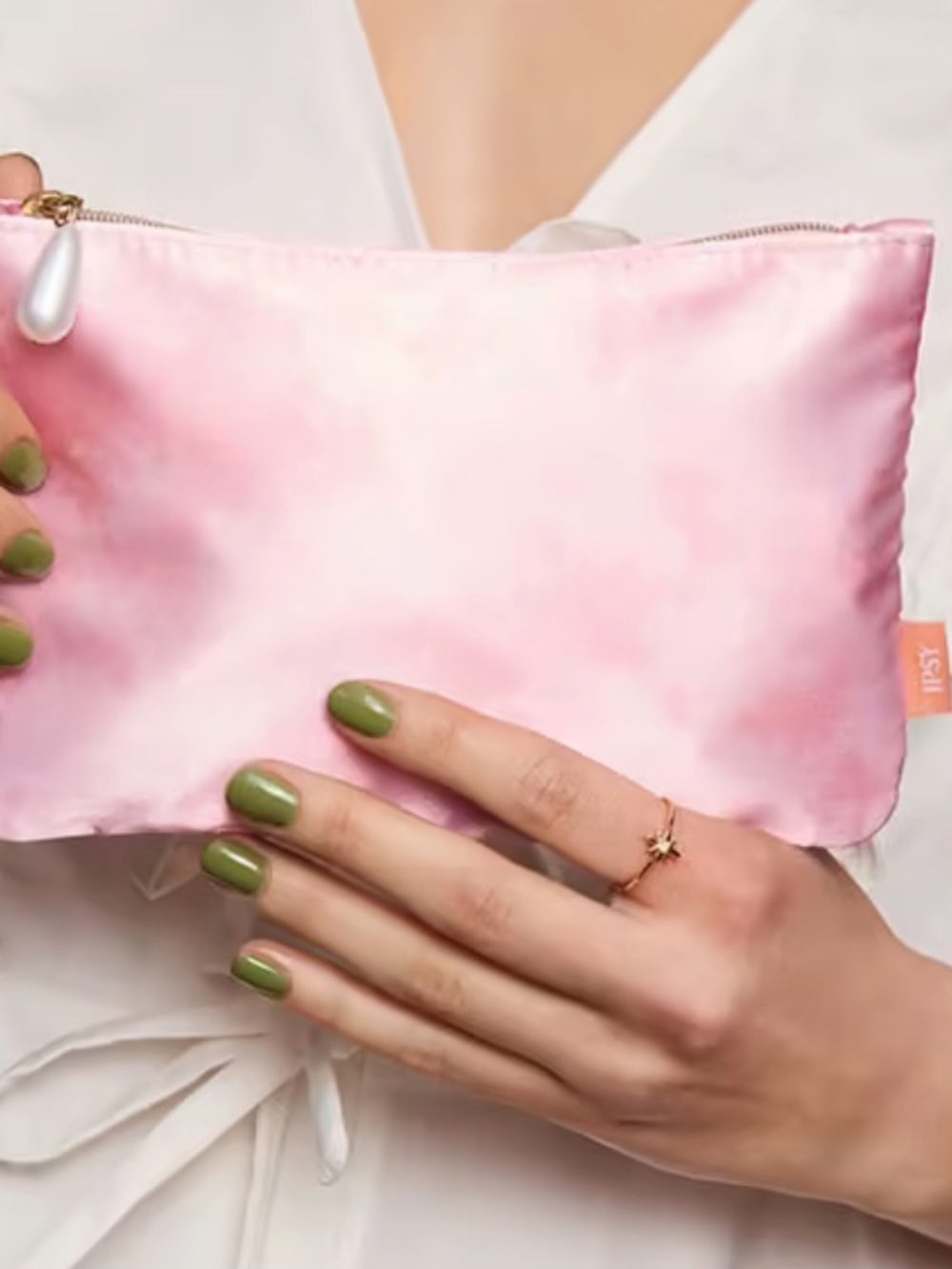 Ipsy Frosted Pink Cosmetic Glam Bag
